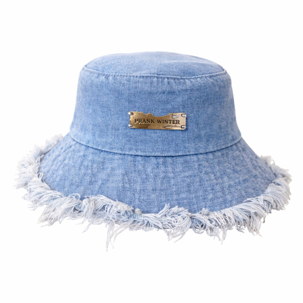 Frayed Denim Bucket Hat