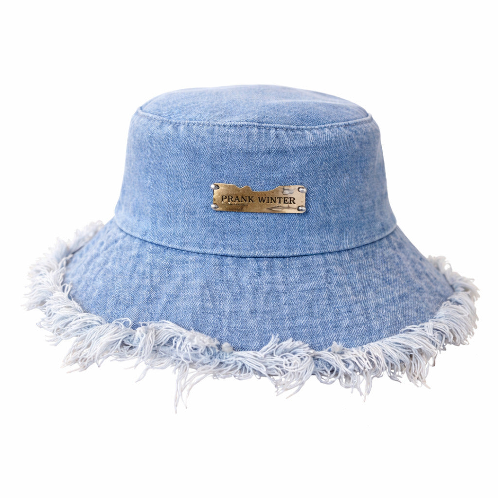 Frayed Denim Bucket Hat