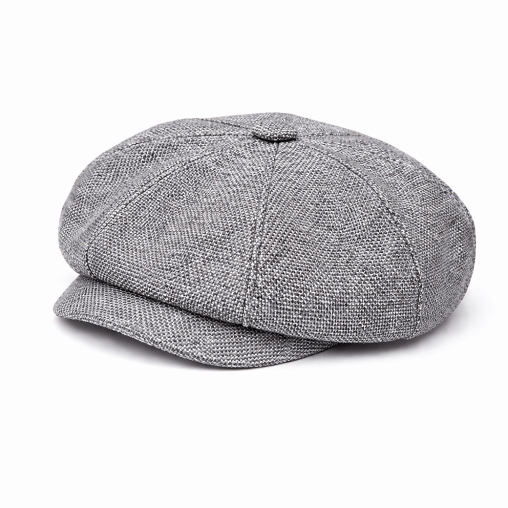 Adjustable Cotton Newsboy Cap for Men and Women