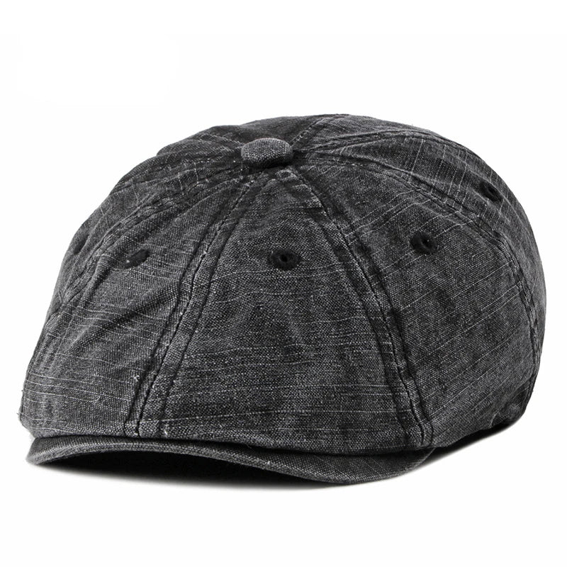 Adjustable Cotton Newsboy Cap