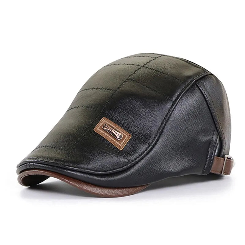 Men's Leather Beret