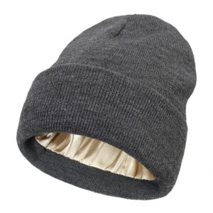 Knit Beanie with Satin Lining