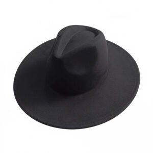 Fedora Hat with Wide Brim and Thin Band