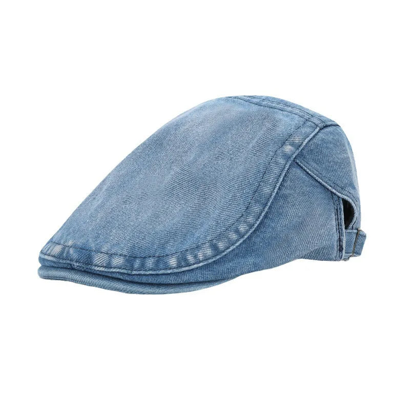 Men's Lightweight Denim Flat Cap