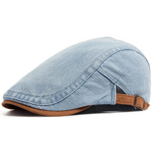 Men's Adjustable Denim Beret Cap