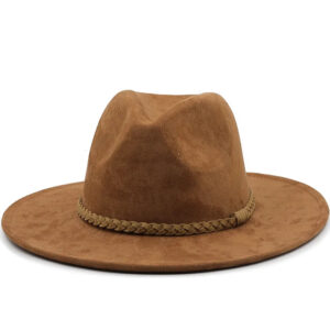 Cotton Fedora Hat with Ribbon