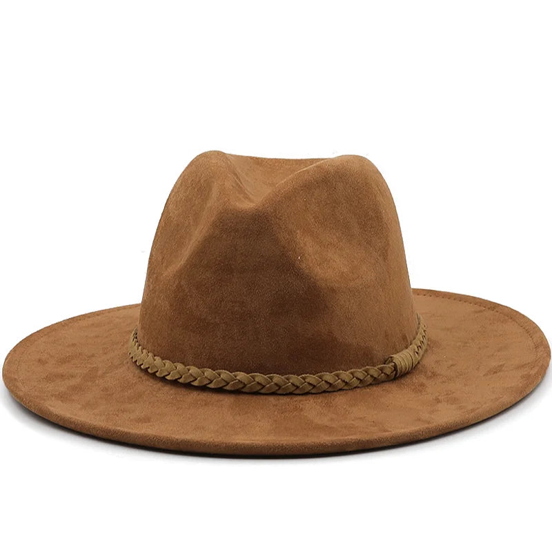 Cotton Fedora Hat with Ribbon