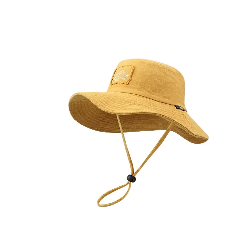Cotton Bucket Hat with Adjustable Chin Cord