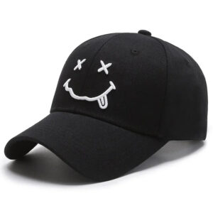 Embroidered Smiley Cap