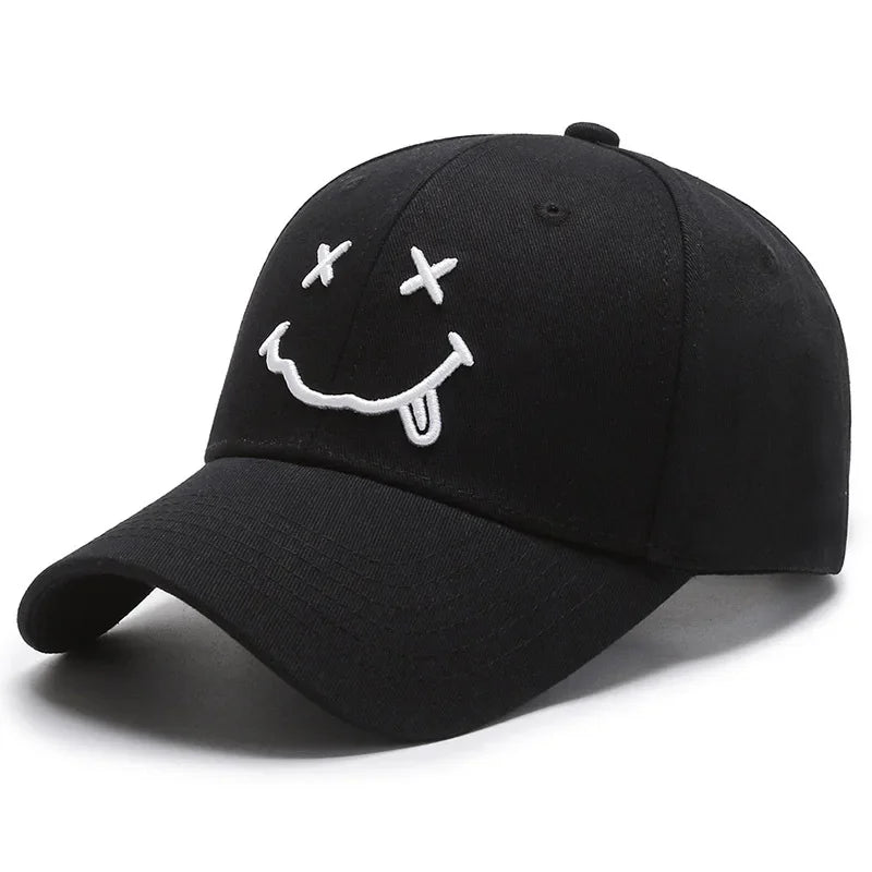 Embroidered Smiley Cap