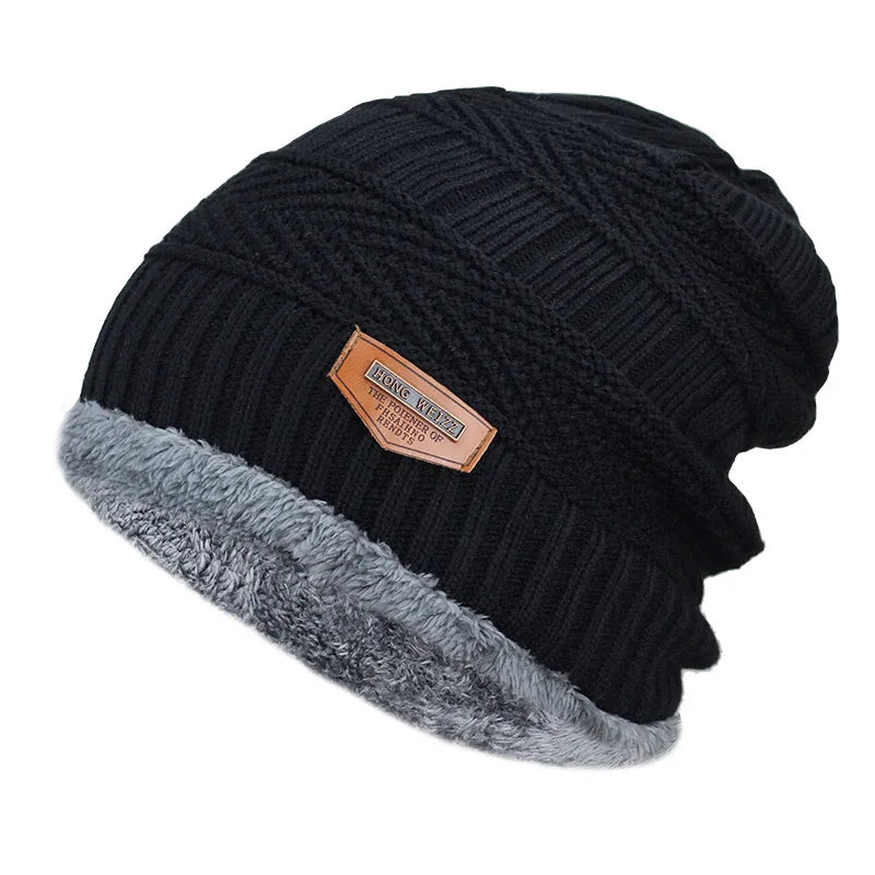 Fleece-Lined Knit Beanie