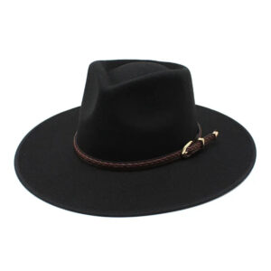 Cotton-Blend Fedora Hat with Braided Band