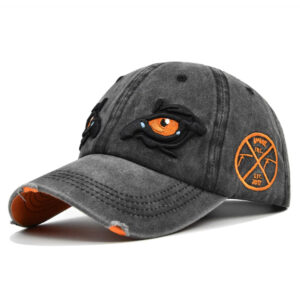 Cap with Embroidered Eyes