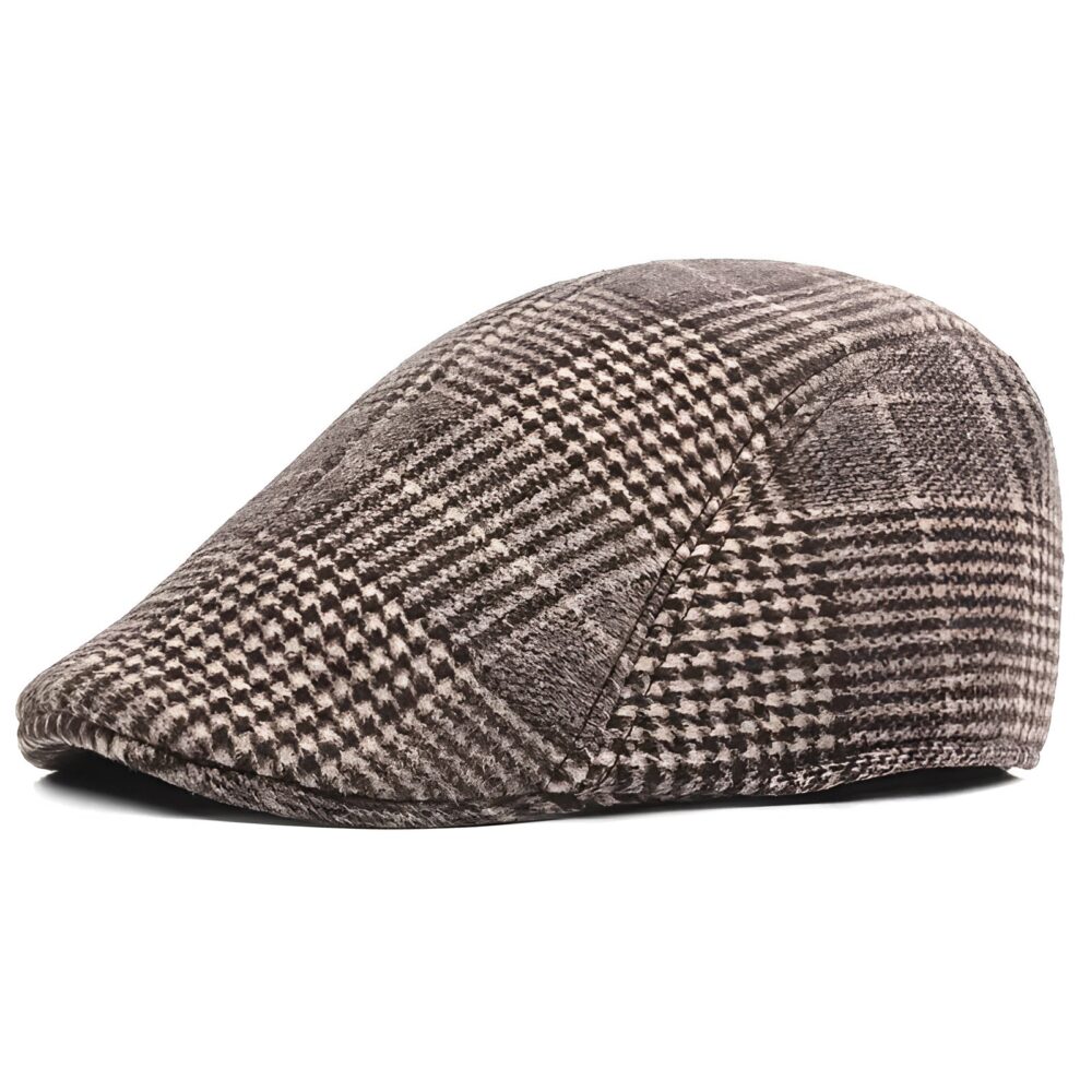 Men's Houndstooth Flat Cap