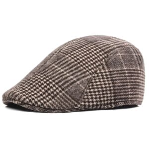 Men's Houndstooth Flat Cap
