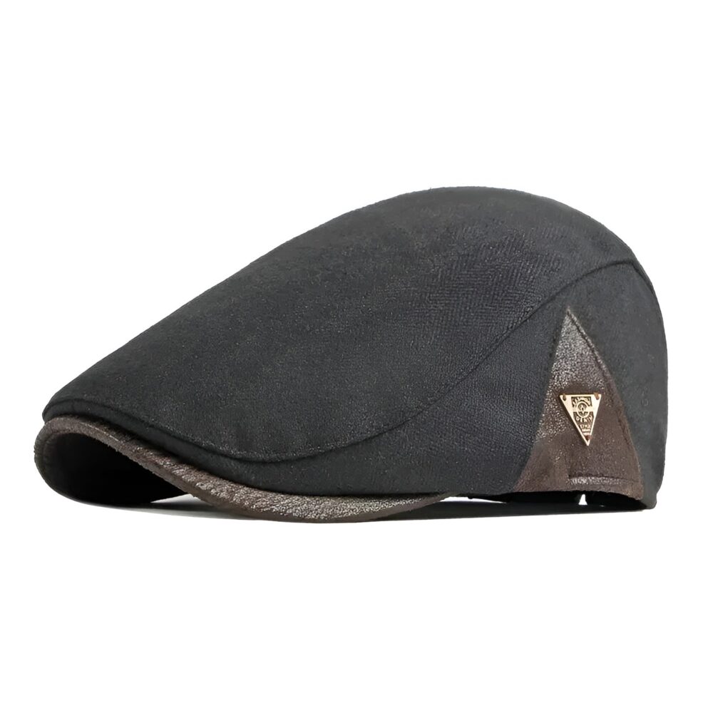beret-homme-retro-noir-55-60cm-ajustable_1.jpg Men's Retro Cotton Beret